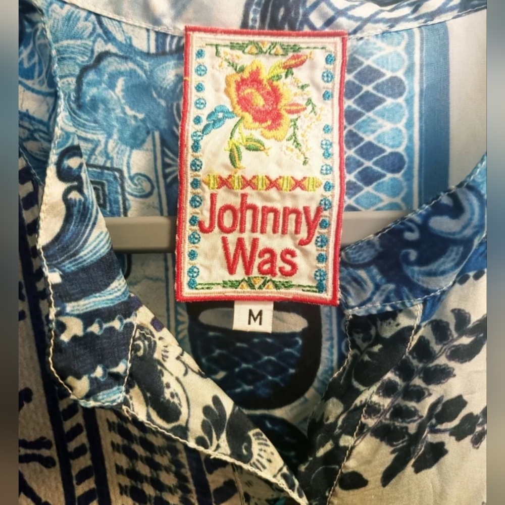 Johnny Was Silk Long Sleeve Tunic
